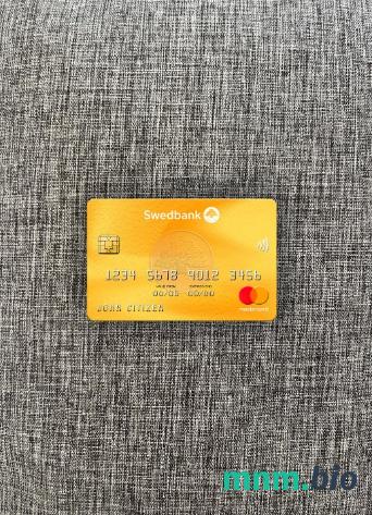 Lithuania Swedbank wygląd zdjęcia mastercard skan PSD + zdjęcie